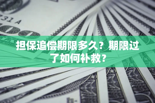 济南担保追偿期限多久？期限过了如何补救？